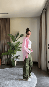 Pink Oversized Linen Shirt